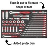 Teng Tools 57 Piece 1/4 & 3/8" Combination Wrench, Regular/Deep S TEFSK57
